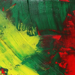 photo grunge green red yellow brush strokes oil paint background and texture