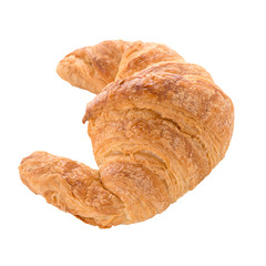 Fresh croissant on white