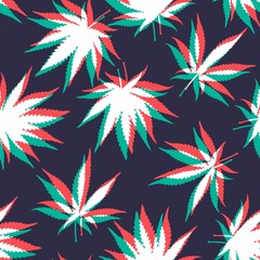 Marijuana Seamless Vector Pattern - 98105896