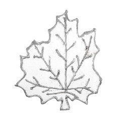 Obraz premium Christmas decorative silver leaf