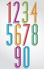 Colorful tall numbers with white outline.