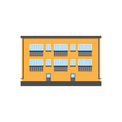 Two-storey house, flat design illustration