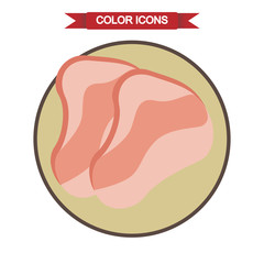 two pieces of meat icon