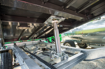 Close up of hydraulic pipe