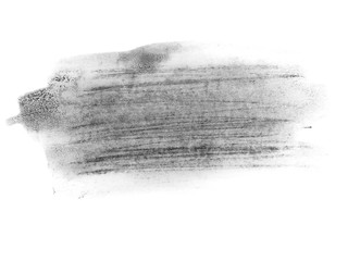 Black watercolor hand painted brush strokes isolated on white background, grunge paper texture, (with clipping path)