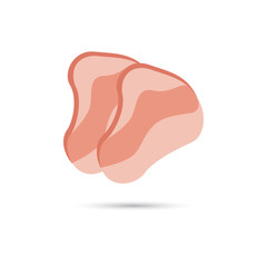 two pieces of meat icon