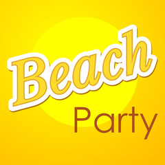 Icono plano Beach Party en fondo degradado #1