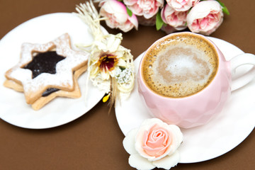 Fototapeta na wymiar Romantisches Kaffeeset