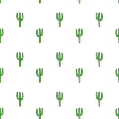 Cactuses - vector hand drawn seamless pattern, botanical illustration