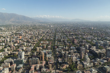 Fototapeta na wymiar View from Gran Torre Santiago