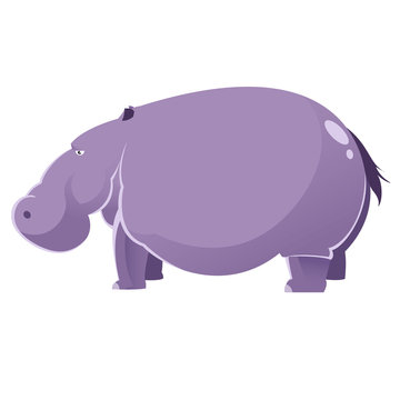 Cartoon fat Hippopotamus