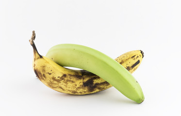 Fresh and aged bananas