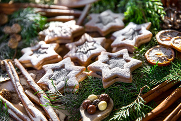 Schokolade und Plätzchen