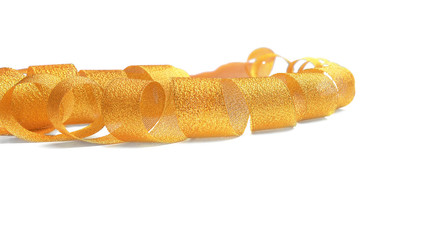 Gold ribbon twisted spiral.