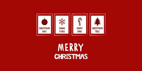 Red Christmas celebration card