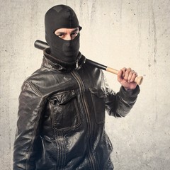 Robber playing baseball