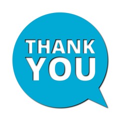 Speech bubble thank you
