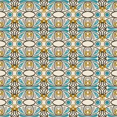 Seamless background image of vintage oval round geometry pattern.
