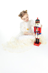 Ballerina who holding a nutcracker