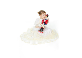 Ballerina who holding a nutcracker