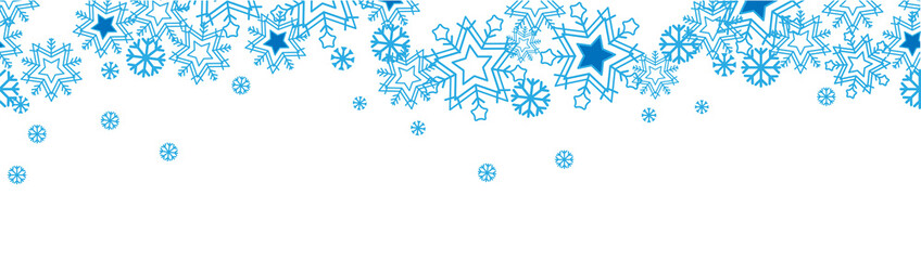 Seamless Pattern Blue Snowflakes  - obrazy, fototapety, plakaty