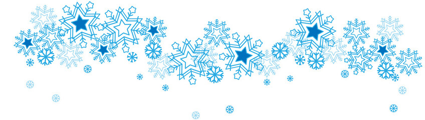 Seamless Pattern Blue Snowflakes  - obrazy, fototapety, plakaty