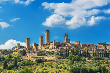 Fototapeta na wymiar Tuscany City San Gimignano in Italy, near Siena.