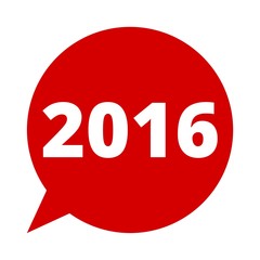 Speech bubble 2016 , Happy new year
