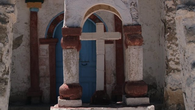 Exterior of the beautiful 17th century church of the Parinacota village in Lauca National Park, Chile. Parinacota village is located at 4400 meters above sea lavel. 