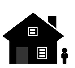 Personnage et une maison