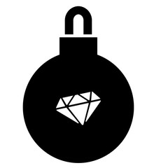 Diamant sur une boule de Noël