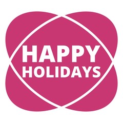 Pink sign Happy Holidays