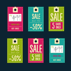 Collection of sales labels. Can be used as price tags.