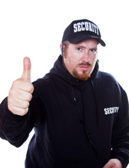 Obraz premium security guard isolated on white background