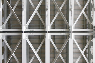 Stock Photo:. structural Under Side of A Concrete Bridge, Suppor