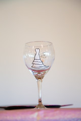 Wedding Reception Wine Glass for Bride