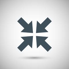 Four blue vector arrow