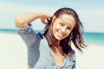 Young woman at the beach