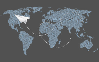 Globalization and Airline Concept Illustration 