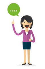 Vector of a businesswoman talking