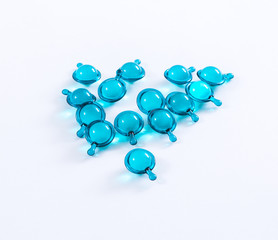 Hair vitamin serum on white background