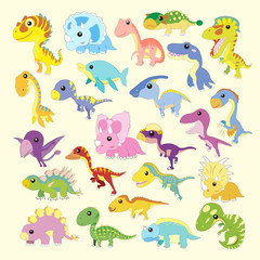 cartoon dinosaur collections set