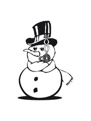 winter, snowman, funny weed joint