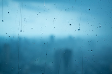 Rain drops on the windows