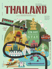 Fototapeta premium Thailand travel concept poster