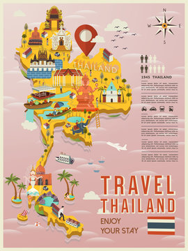 Thailand travel map