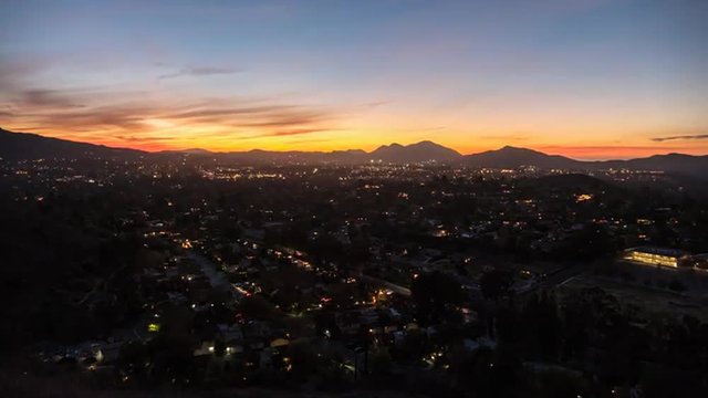 Thousand Oaks Dusk to Night Time Lapse in Southern California