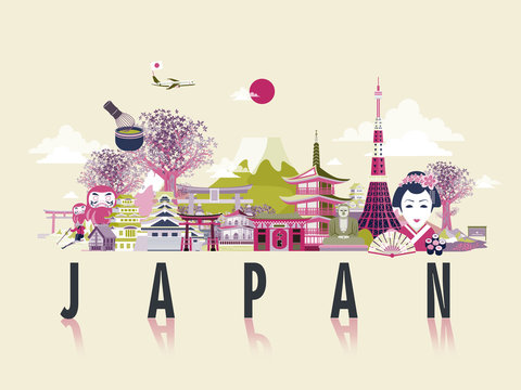 wonderful Japan travel poster
