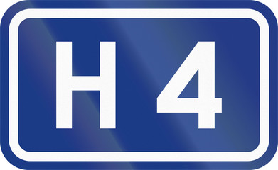 Slovenian road sign - Expressway number H 4
