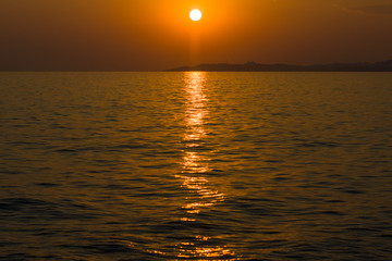 Sunset on the sea.